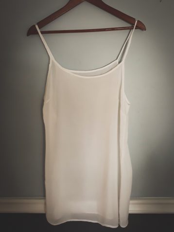 secondhand white slip dress