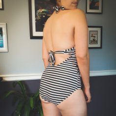 Before RTW stiped bathing suit